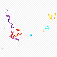 ribbon spiral confetti carnival color shine gift