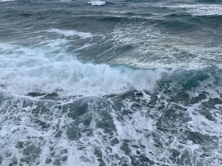 Fototapeta na wymiar Waves sea water surface, natural background