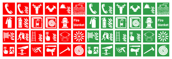 Symbol Emergency Fire Alarm Sign Isolate On White Background,Vector Illustration