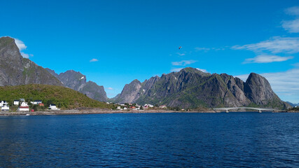 Norwegian landscape in Lofoten Archipelago