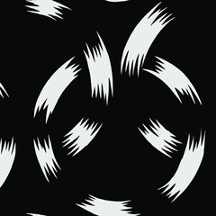 Abstrack Link Circle Black Pattern
