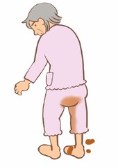 認知症　便失禁する高齢女性