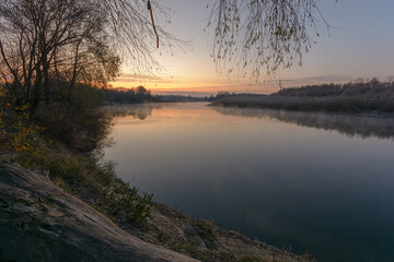 sunrise over the river