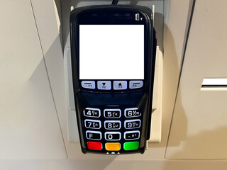 Mobile bank card reader with mockup