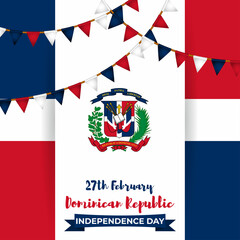 vector illustrations for independence day for Dominican republic