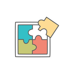 Contribution Icon in color icon, isolated on white background 