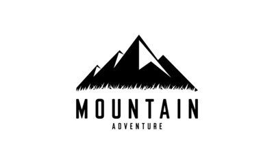illustration vector graphic of extreme rock mountain logo.