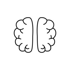 Brainstorm Icon  in black line style icon, style isolated on white background