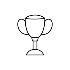 award trophy icon  in black line style icon, style isolated on white background