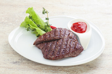 Grilled machete skirt beef steak