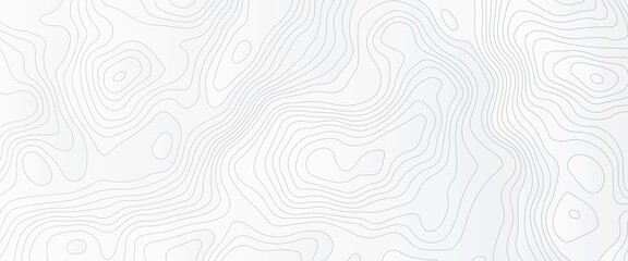 White wave paper curved reliefs abstract background, Abstract topographic contours map background, Vector contour topographic map background. Topography and geography map grid abstract backdrop. - obrazy, fototapety, plakaty