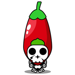 cartoon character character mascot costume human skull cute goji berry fruit