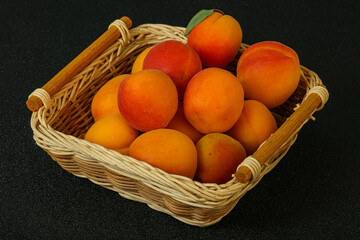 Fresh ripe sweet few apricots