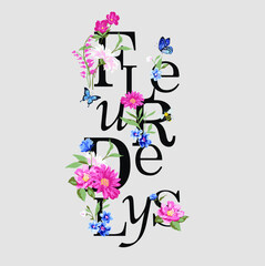 Girls and women floral editable vector file