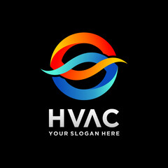 HVAC logo with circle concept