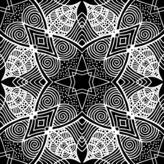 Ornamental mandala design abstract background. Seamless pattern