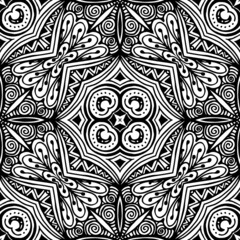 Ornamental mandala design abstract background. Seamless pattern