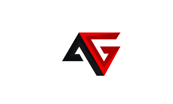 Alphabet letters Initials Monogram logo AG, GA, A and G