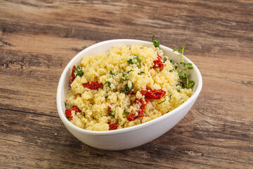 Vegetarian uisine - couscous with vegetables