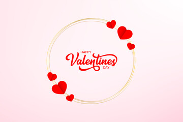 Lovely valentines day stylish card. Vector Illustration