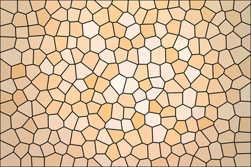 Beige and orange geometric polygonal mosaic