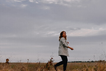 woman in a field