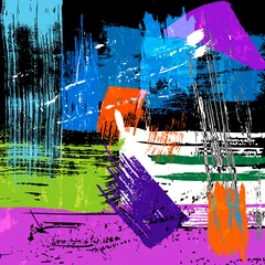 Gardinen abstract colorful background composition, with paint strokes and splashes, design template © Kirsten Hinte