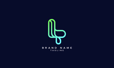 LP, PL, L, Abstract initial monogram letter alphabet logo design