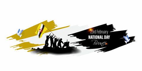 vector illustration for Brunei national day