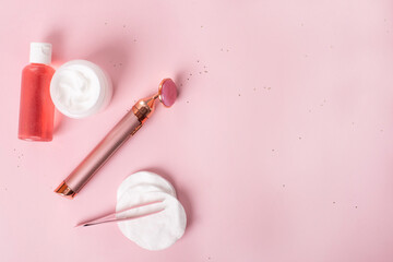 electric eye massager, skin care concept.