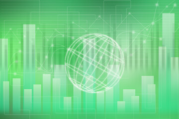 2d illustration futuristic business background pattern graph concept
