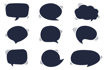 Vector speech clouds chat bubble icon. Vector illustration