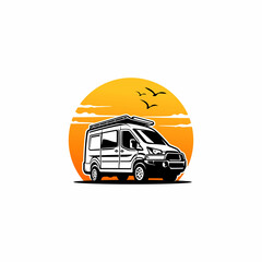 camper van - motor home illustration vector © winana
