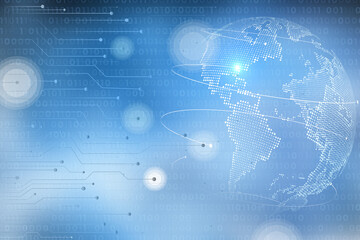 2d illustration futuristic technology symbol background
