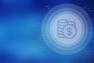 Obraz premium 2d illustration dollar gold coin bussiness background concept 