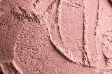 Cosmetic background, clay texture. Mask pink dry clay for face and body