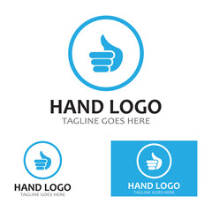 Hand logo icon vector design template illustration