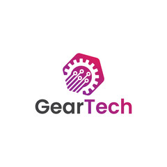 gear tech logo template