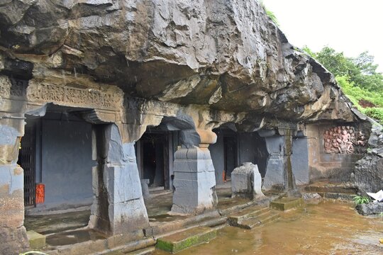 ancient lonad caves at thane, maharashtra, india 