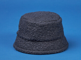 panama hat on a blue background