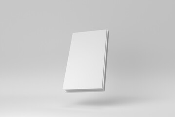 Book Cover closure on white background. for mockup scene. 3D render.