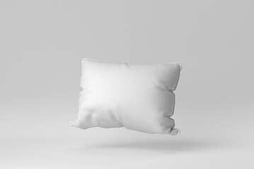 Blank soft pillow on white background. minimal concept. 3D render.