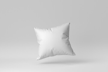 Blank soft pillow on white background. minimal concept. 3D render. - 481198526
