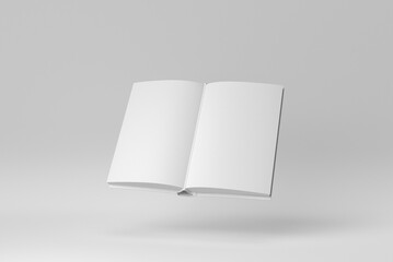 Mockup of opened book on white background. minimal concept. 3D render. - 481198557