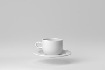 Coffee cup on white background. Design Template, Mock up. 3D render.