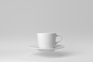 Coffee cup on white background. Design Template, Mock up. 3D render.