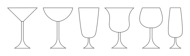 Wine Glass Icon Vector Simple Design symbols. vector illutratoin