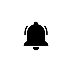 Bell simple flat icon vector illustration. Alarm icon vector illustration. Ringing bell icon vector