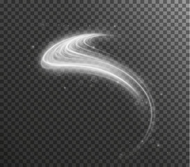 Light white Twirl. Curve light effect of white line. Luminous white circle. Light white pedistal, podium, platform, table. Vector PNG. Vector illustration	
