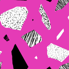 abstract shapes seamless pattern for design, stationery, wallpaper, textile, fashion.